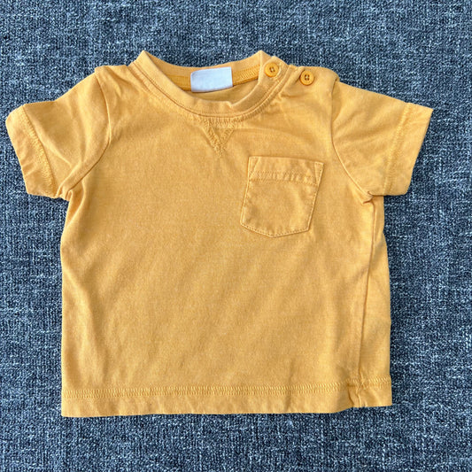 Boys 0-3 Month Plain Yellow T-shirt