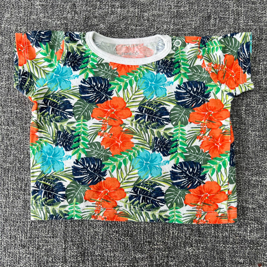 Boys 0-3 Month Tropical Print T-shirt