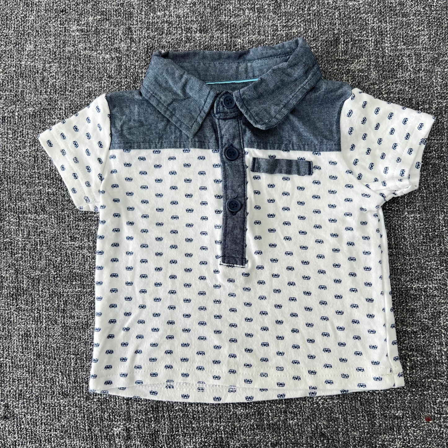 Boys 0-3 Month Short Sleeved Polo Shirt