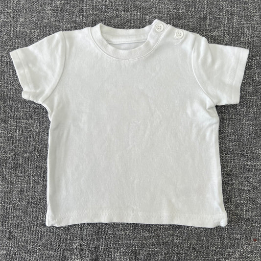 Boys 0-3 Month Plain White T-shirt