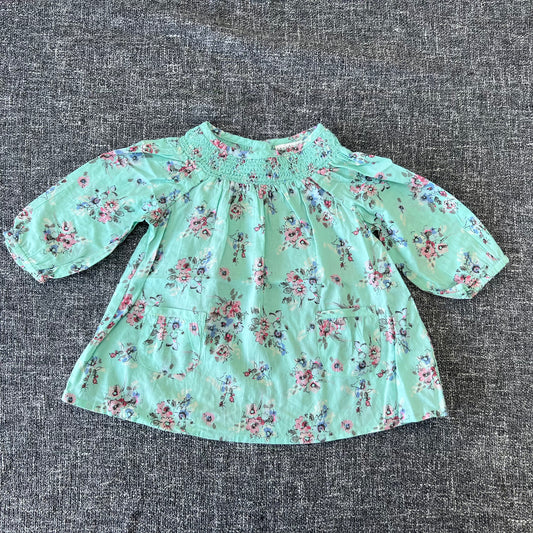 Girls 0-3 Month Flower Print Summer Dress