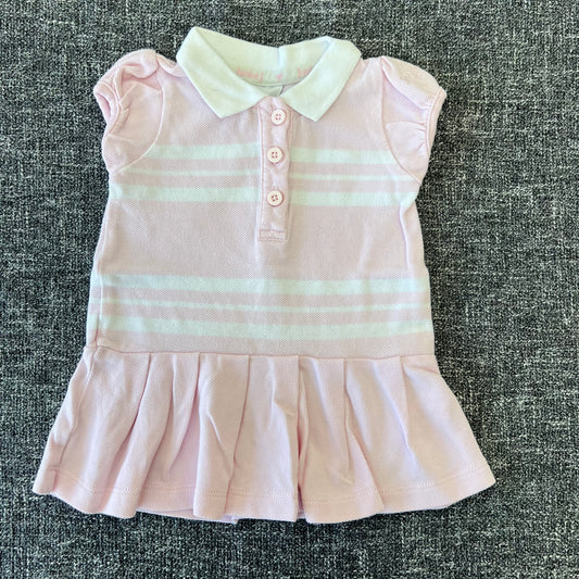 Girls 0-3 Month Summer Polo Shirt Style Dress.