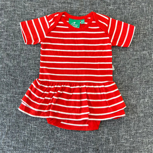 Girls 0-3 Month Striped Summer Bodysuit Dress