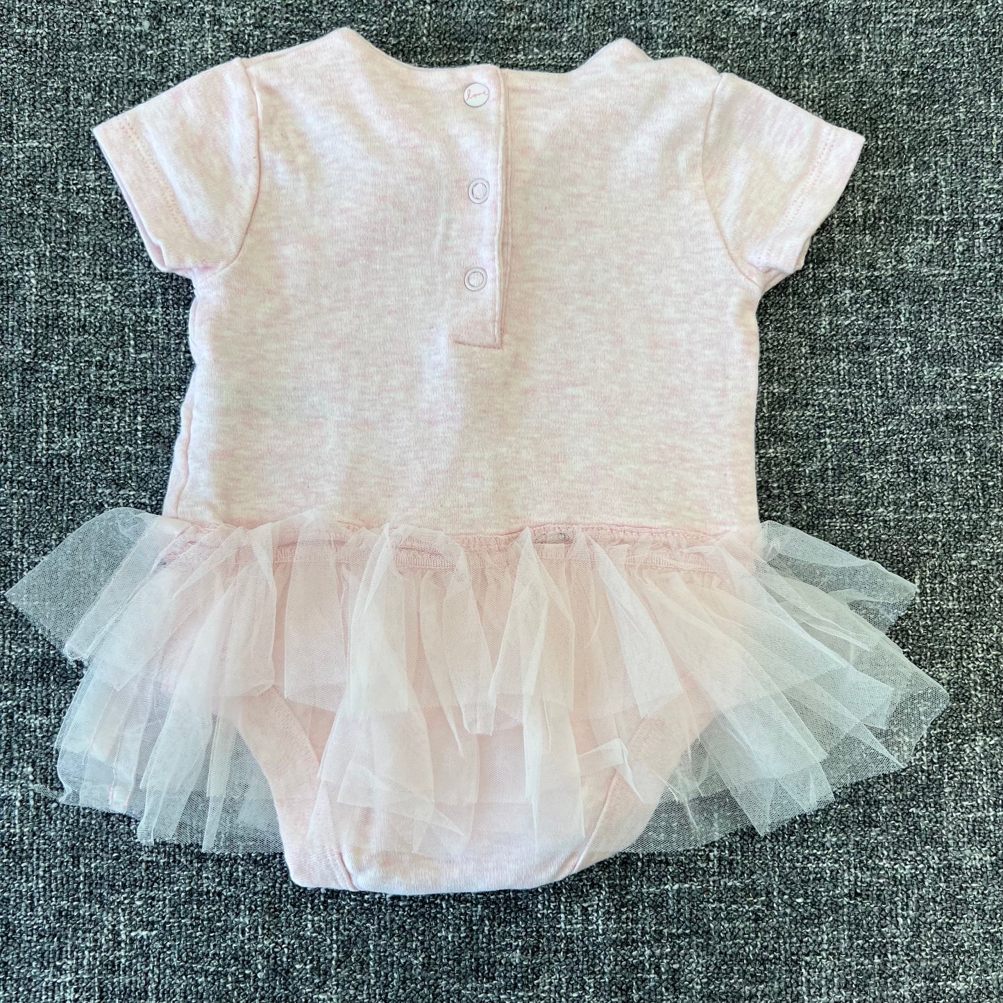 Girls 0-3 Month Summer Bodysuit Tutu Dress with Bunny.