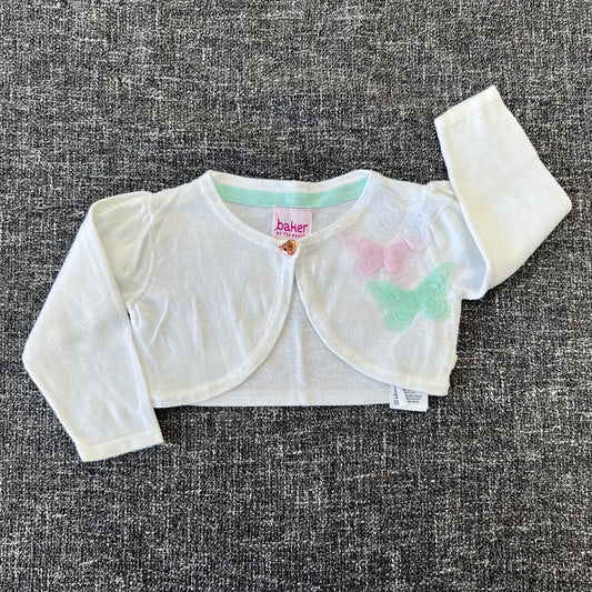 Girls 0-3 Month White  Bolero Cardigan