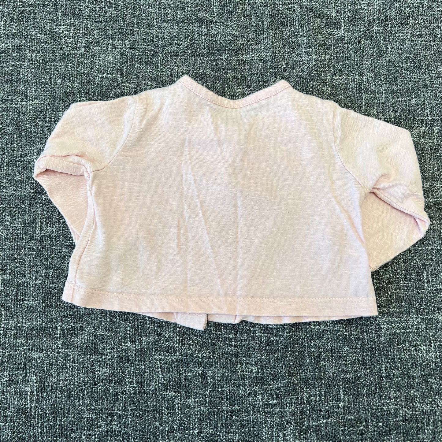 Girls 0-3 Month Pink Cardigan With Embroidery