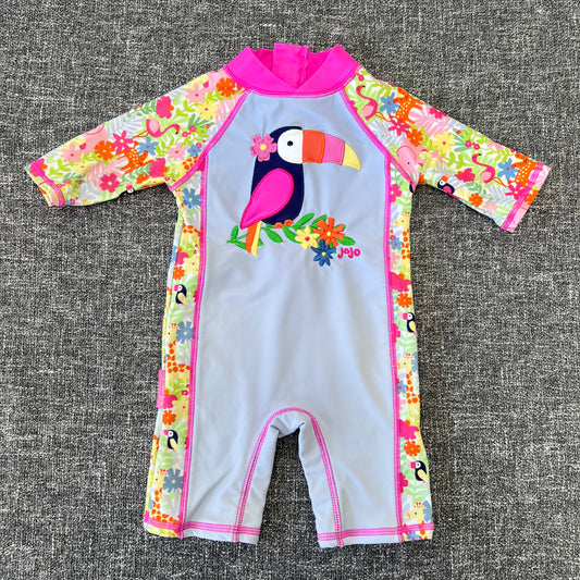 Girls 0-6 Months Toucan All-In-One Swim Suit