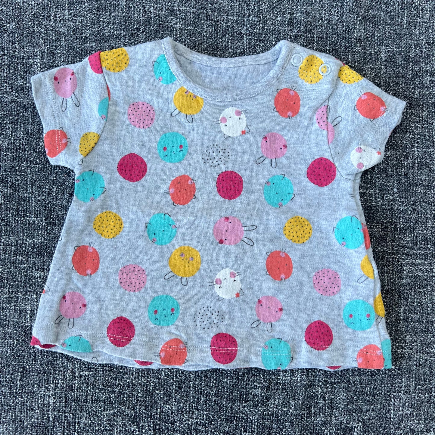 Girls 0-3 Month Spotty T-shirt