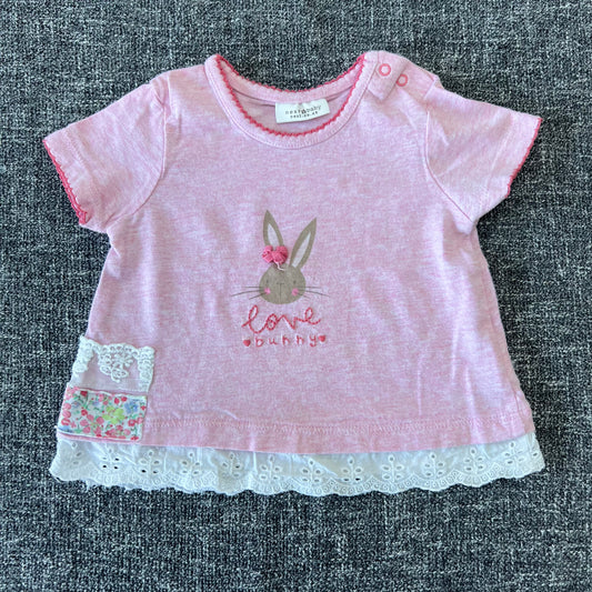 Girls 0-3 Month "Love Bunny" T-shirt