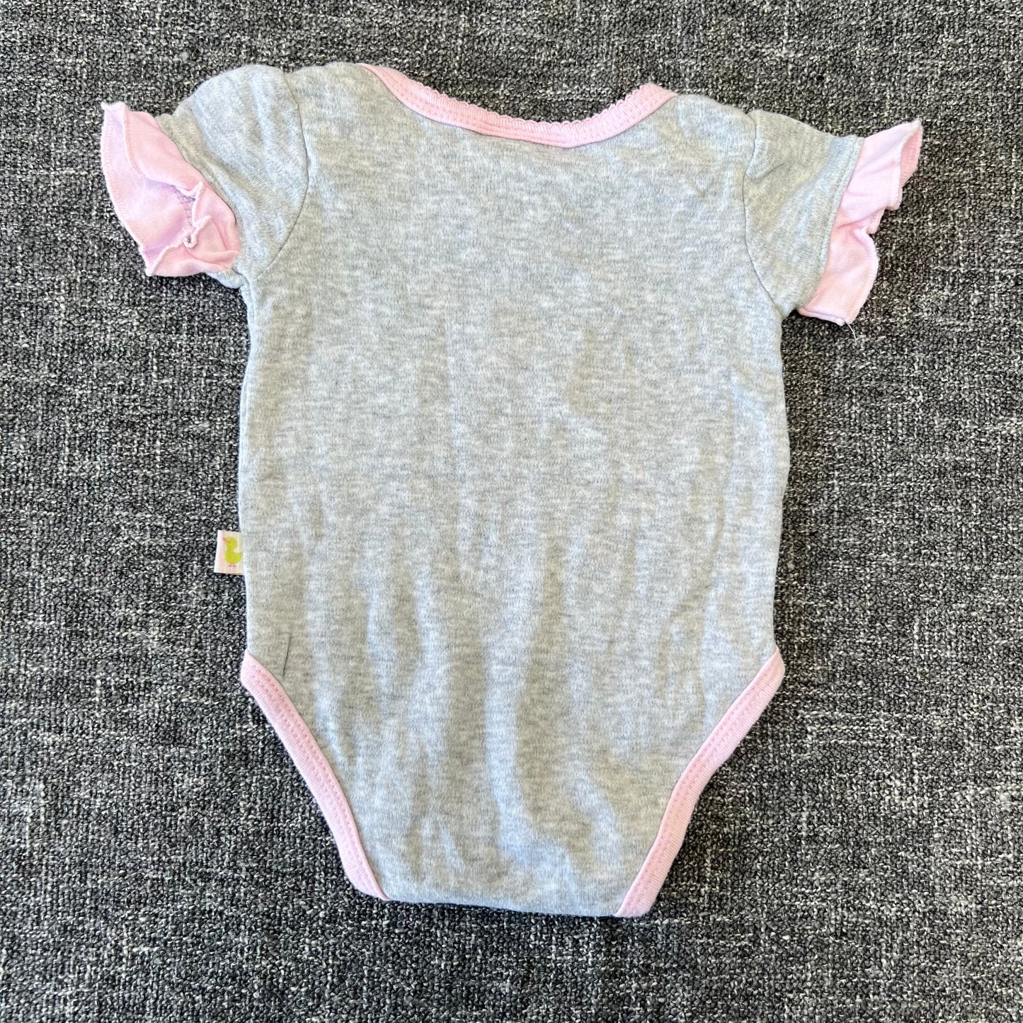 Girls 0-3 Month "Love" Short Sleeved Bodysuit