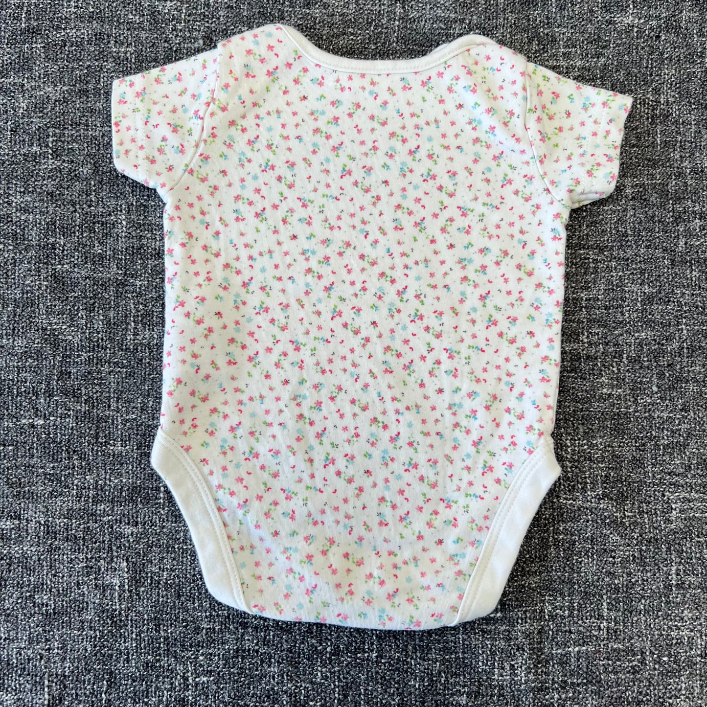 Girls 0-3 Month Flowery Short sleeved Bodysuit