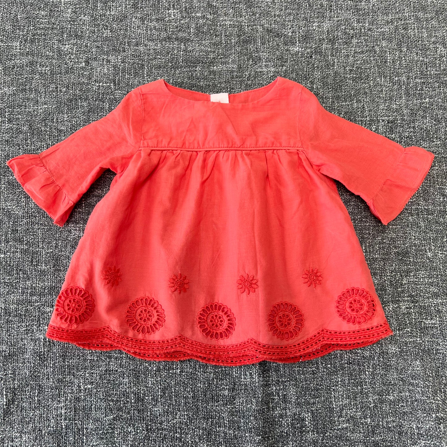 Girls 0-3 Month Embroidered Summer Dress