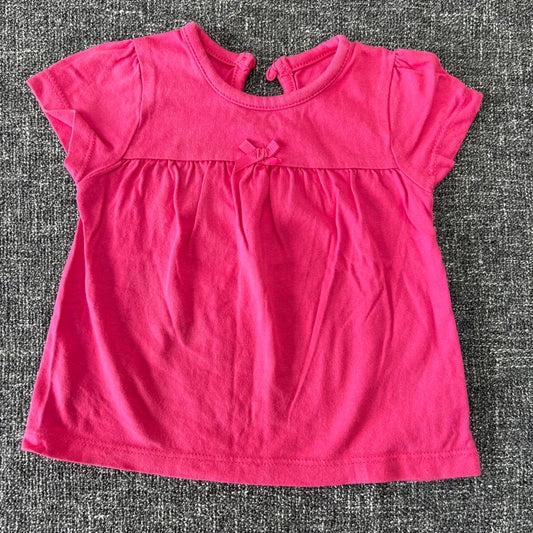 Girls 0-3 Month Plain Pink T-shirt