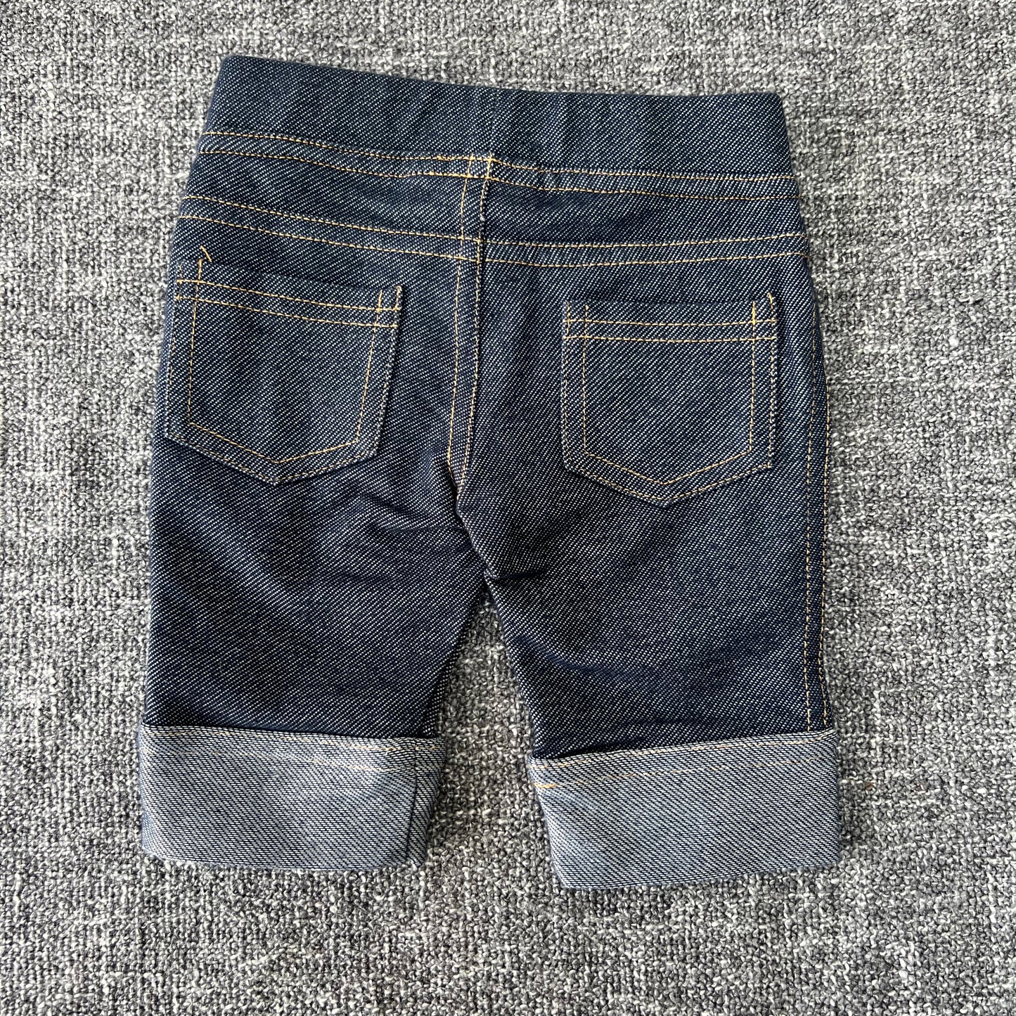 Girls 0-3 Month Denim Cropped Leggings