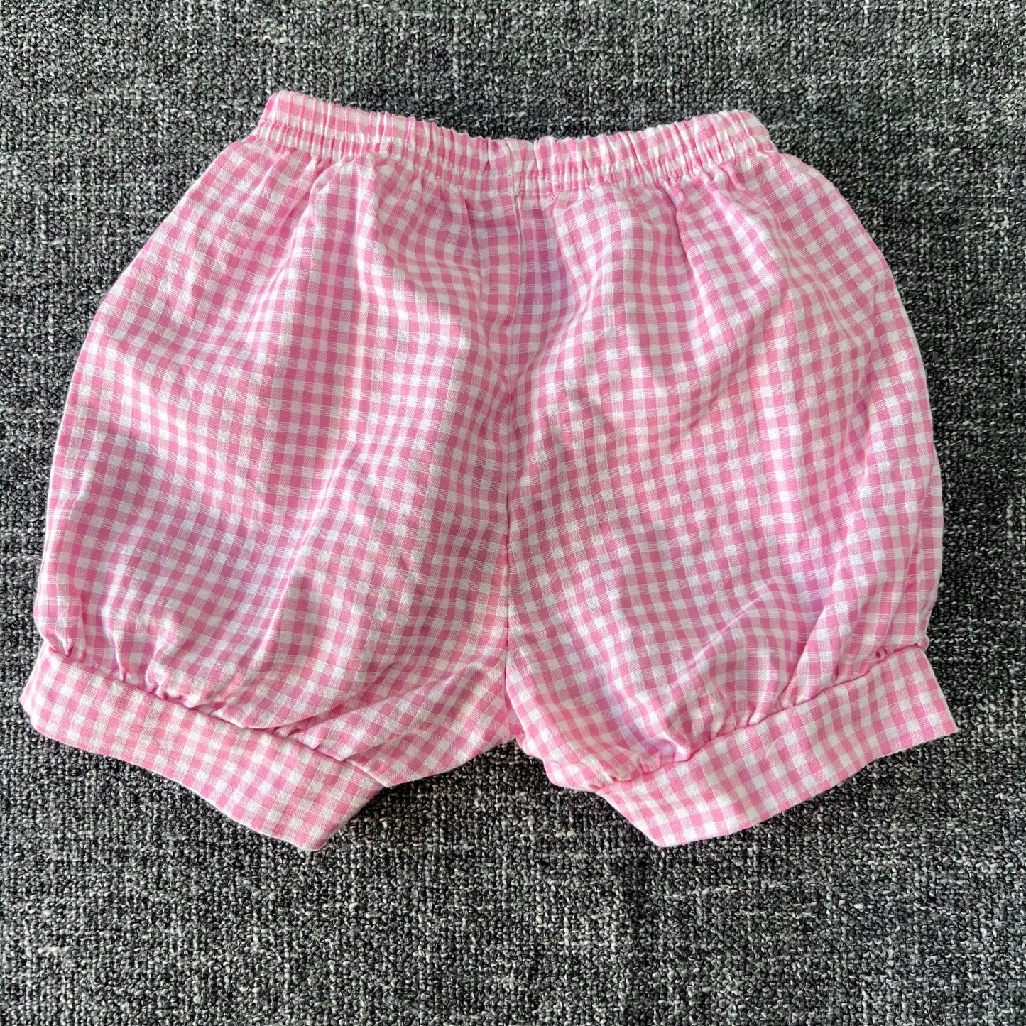 Girls 0-3 Month Pink Gingham Shorts