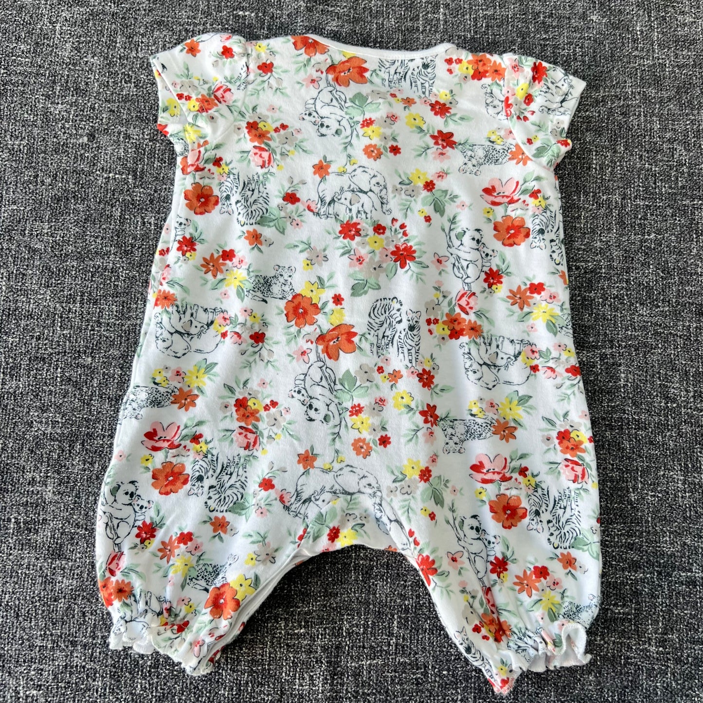 Girls 0-3 Month Tropical Summer Romper