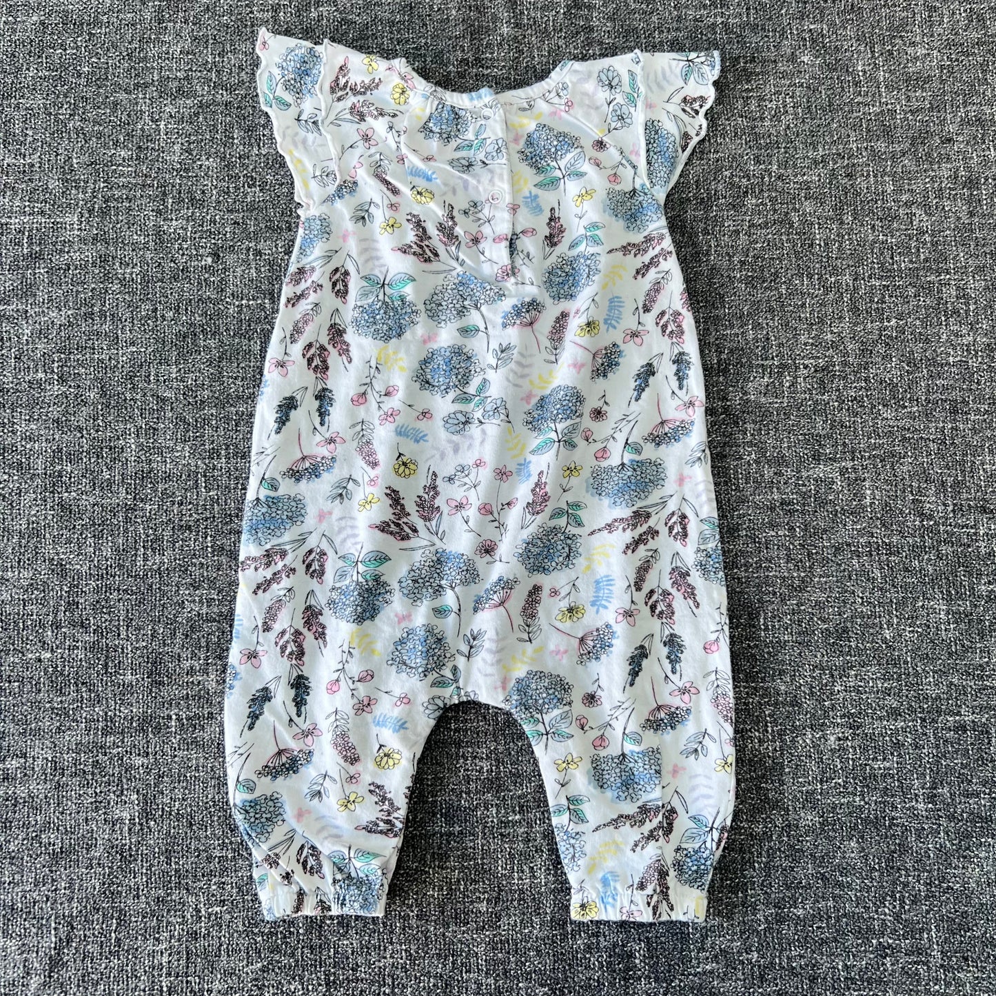 Girls 0-3 Month Floral Summer Romper