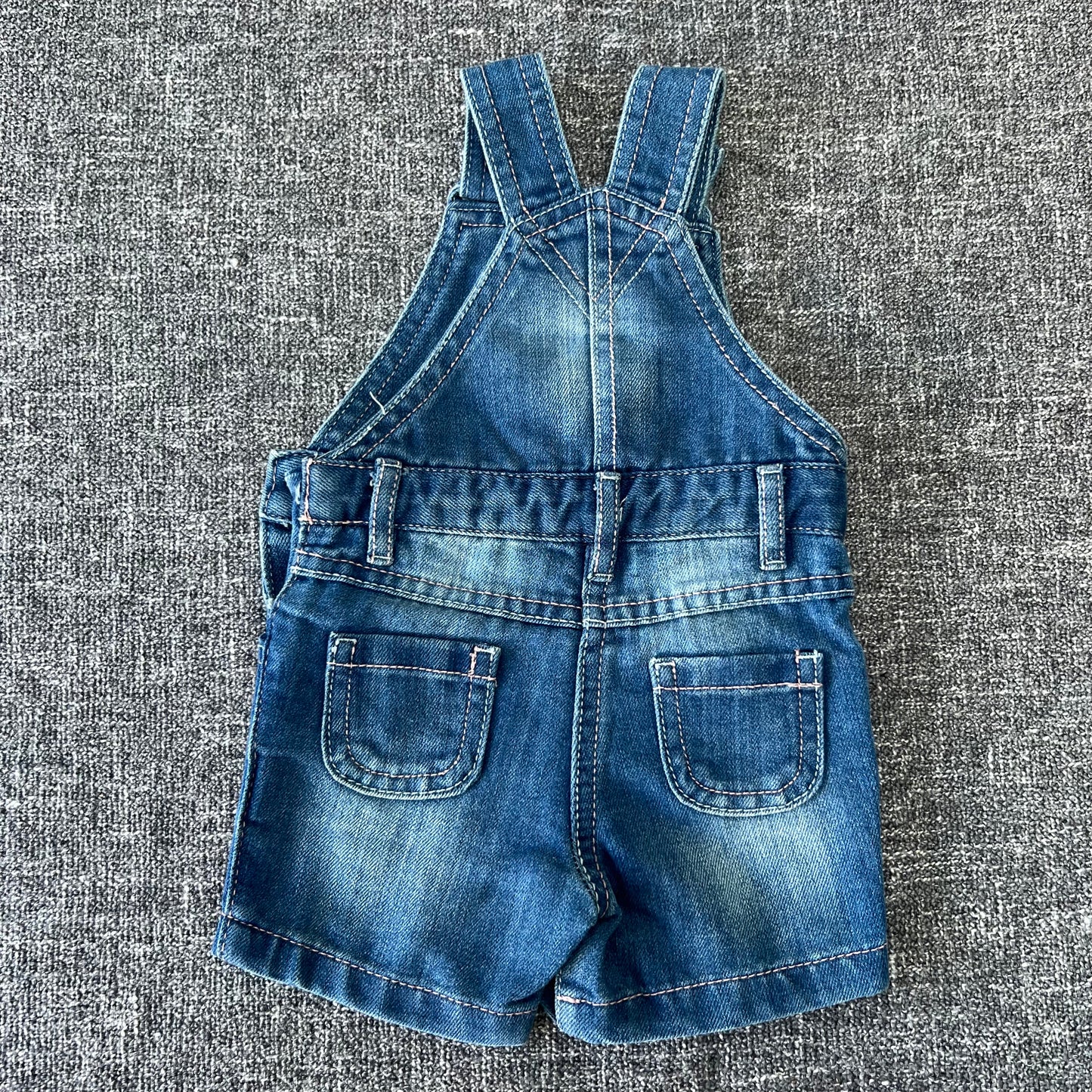 Girls 0-3 Month Summer Denim Romper