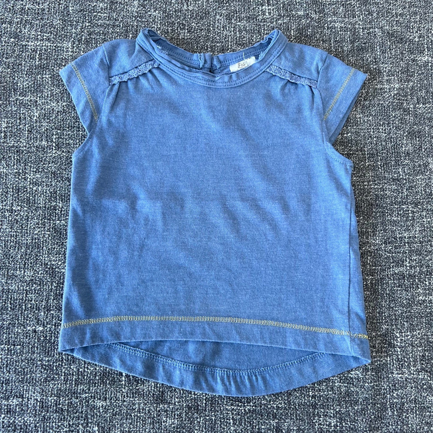 Girls 0-3 Month Blue T-shirt