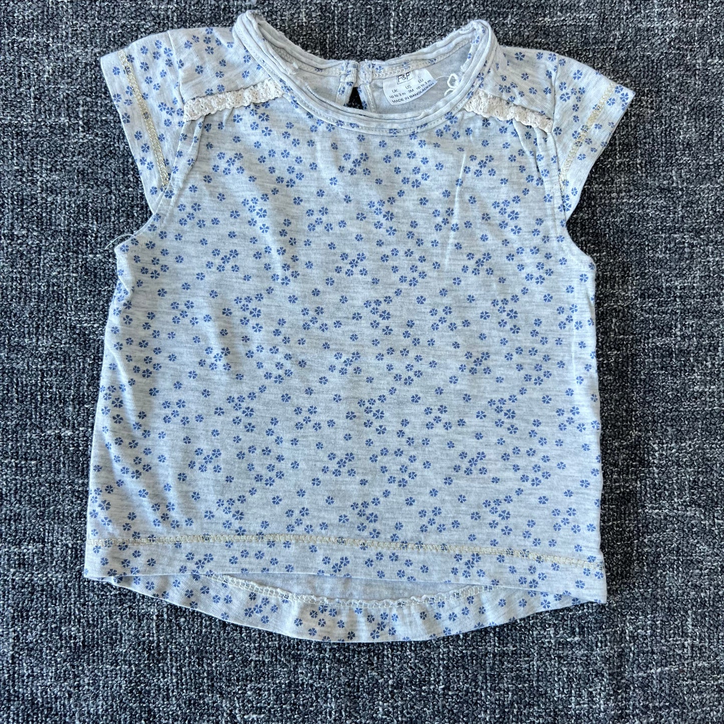 Girls 0-3 Month Floral T-shirt