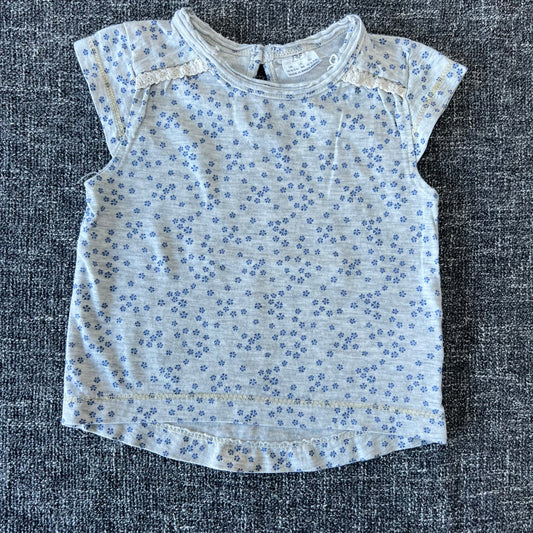 Girls 0-3 Month Floral T-shirt