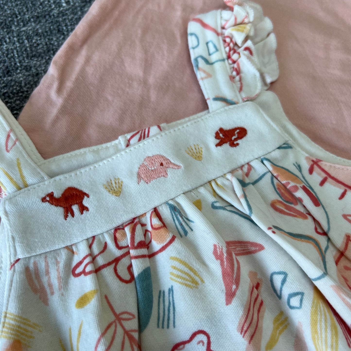 Girls 0-3 Month Summer Romper And T-shirt Outfit