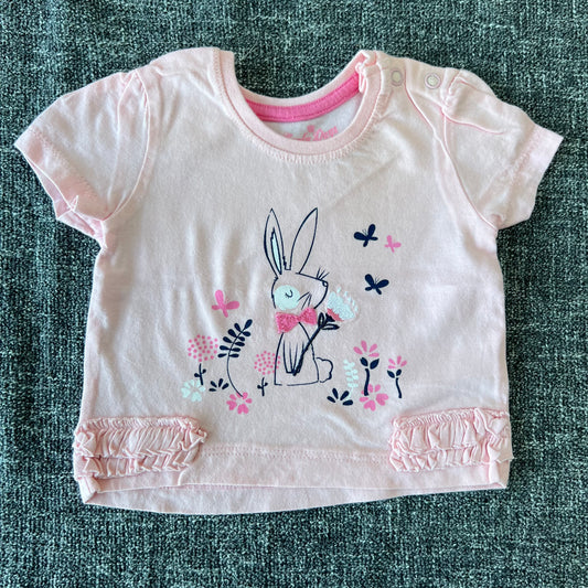 Girls 0-3 Month Bunny T-shirt