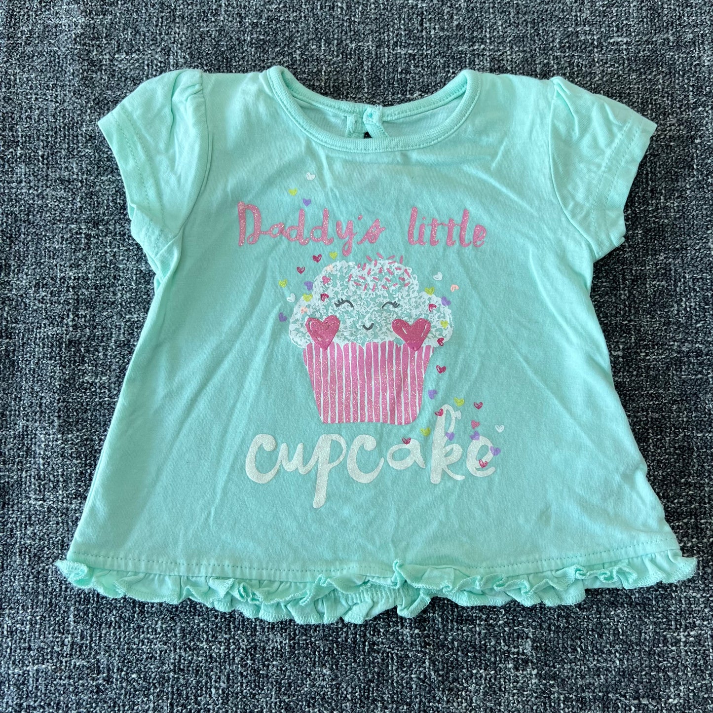 Girls 0-3 Month "Daddy's Little Cupcake" T-shirt