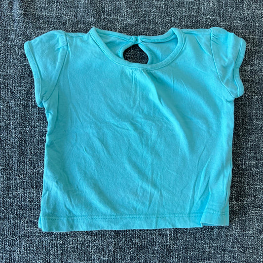 Girls 0-3 Month plain Turquoise T-shirt