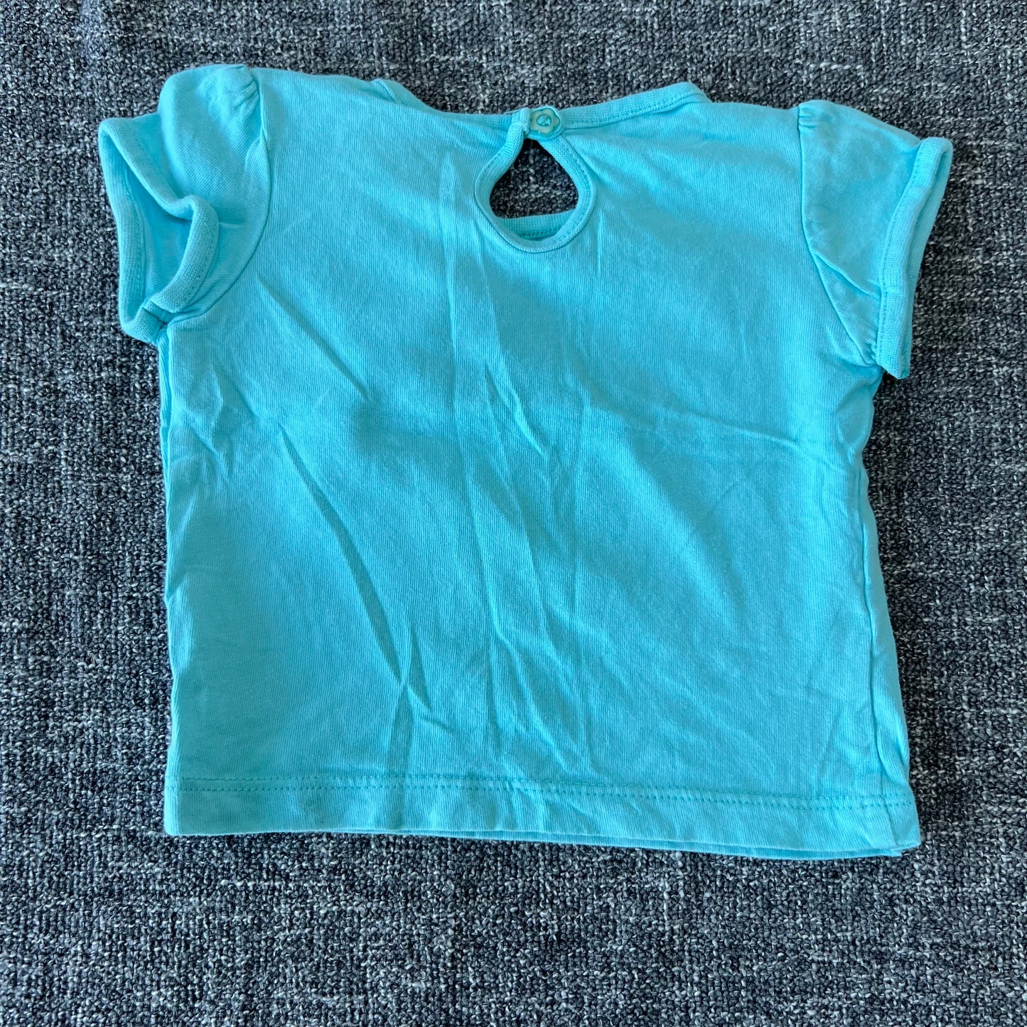 Girls 0-3 Month plain Turquoise T-shirt