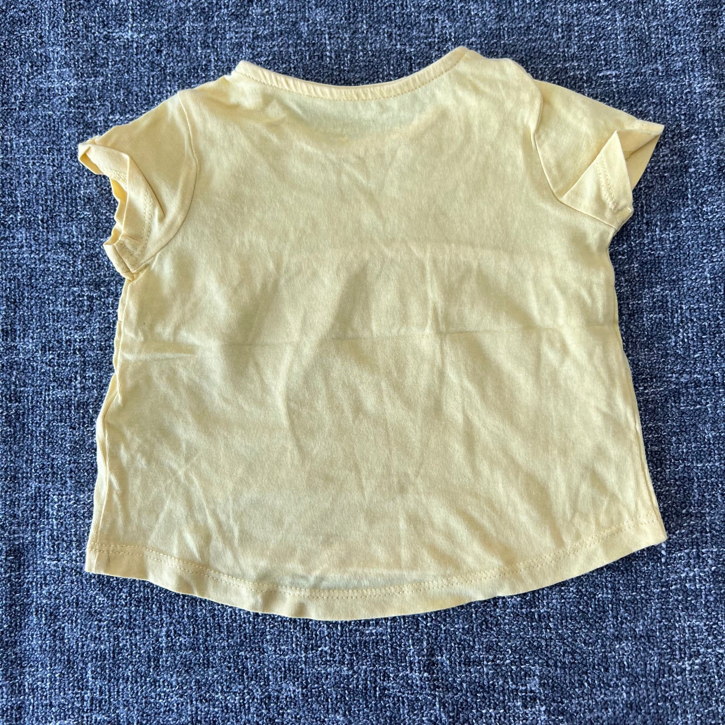 Girls 0-3 Month Plain Yellow T-shirt