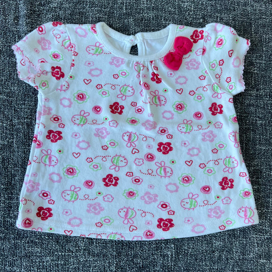 Girls 0-3 Month Floral T-shirt