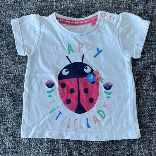 Girls 0-3 Month "Happy Little Lady" T-shirt