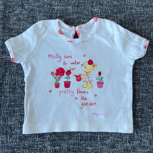 Girls 0-3 Month "Millly Like To Water Her Pretty Flowers In The Garden Milly"