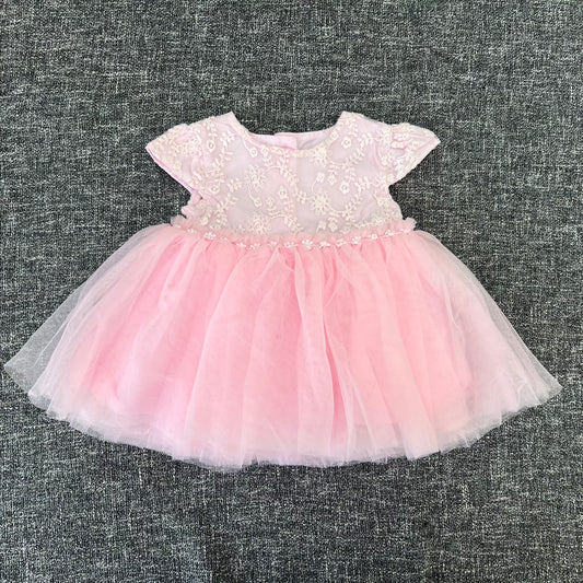 Girls 0-3 Month Pink Party Dress