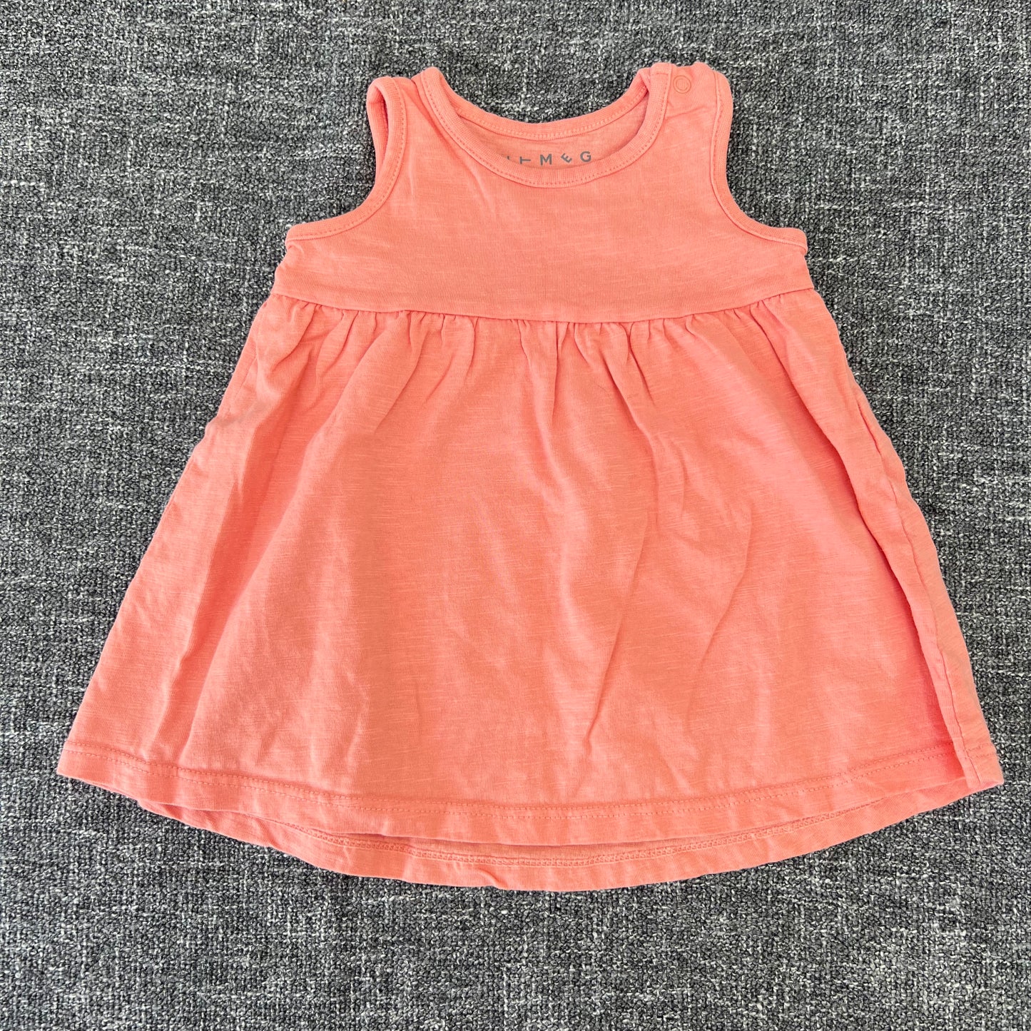 Girls 0-3 Month Orange Summer Dress