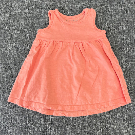 Girls 0-3 Month Orange Summer Dress