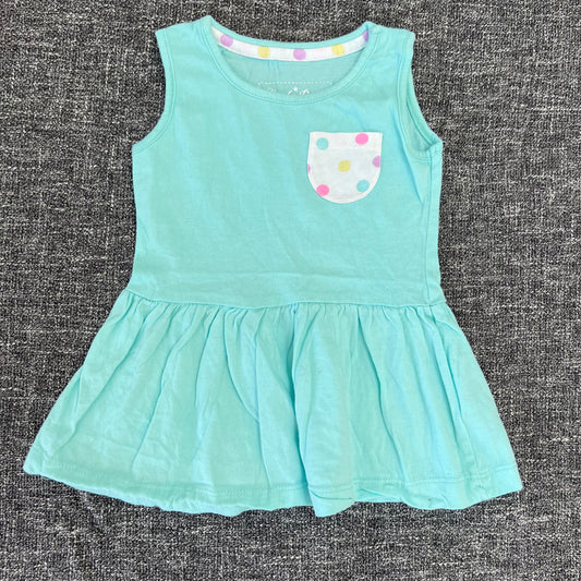 Girls 0-3 Month Turquoise Summer Dress