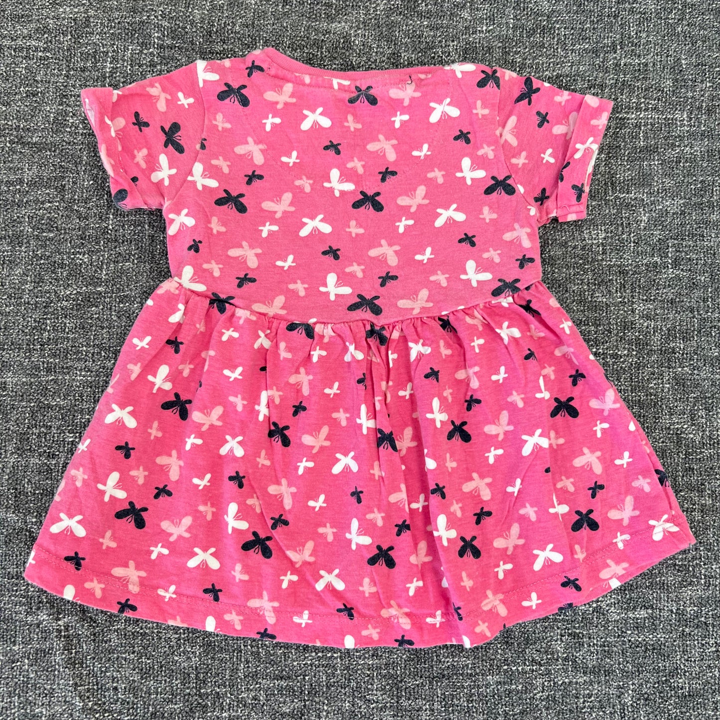 Girls 0-3 Month Pink Summer Butterfly Dress