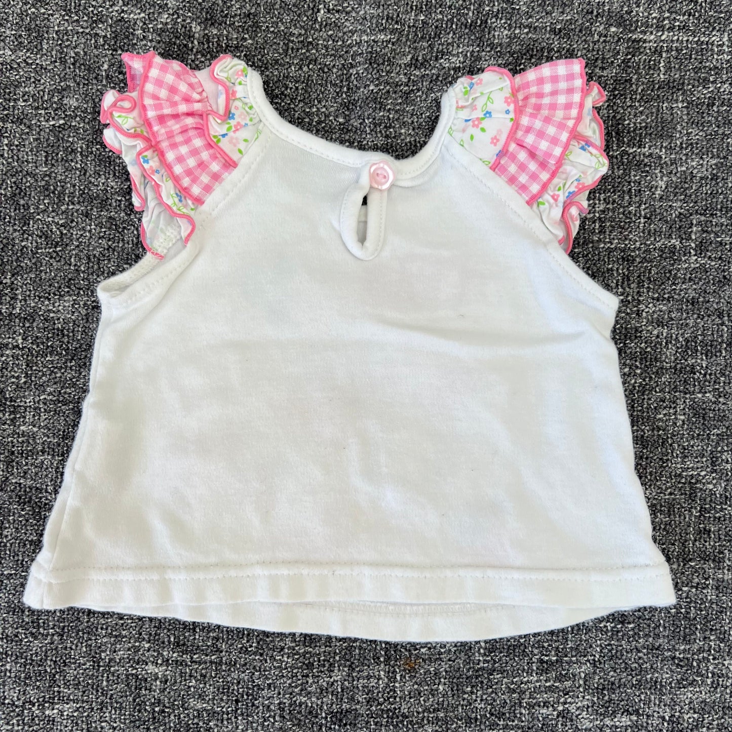 Girls 0-3 Month "Time for tea" top