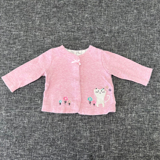 Girls 0-3 Month Pink Cardigan