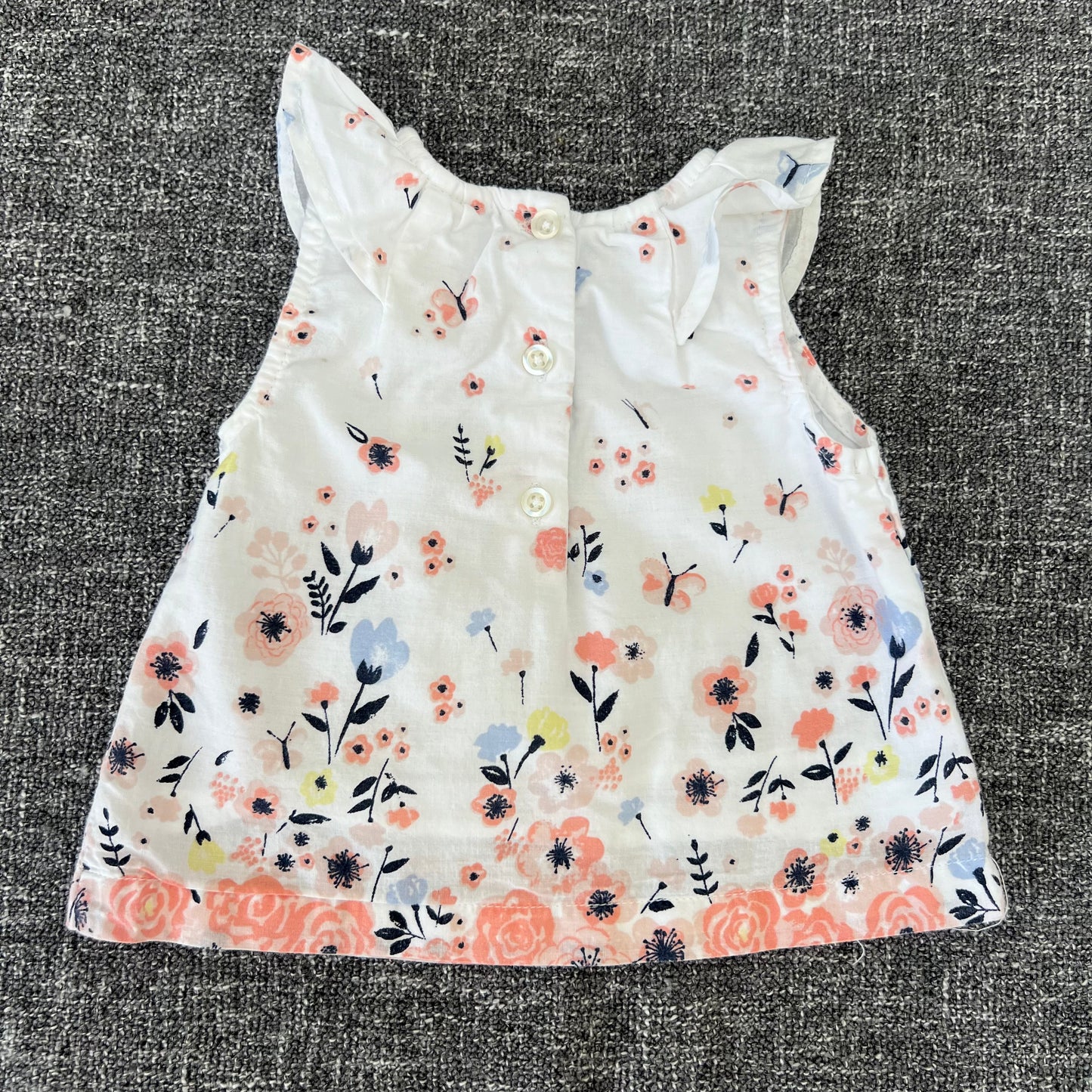 Girls 0-3 Month Floral Summer Top