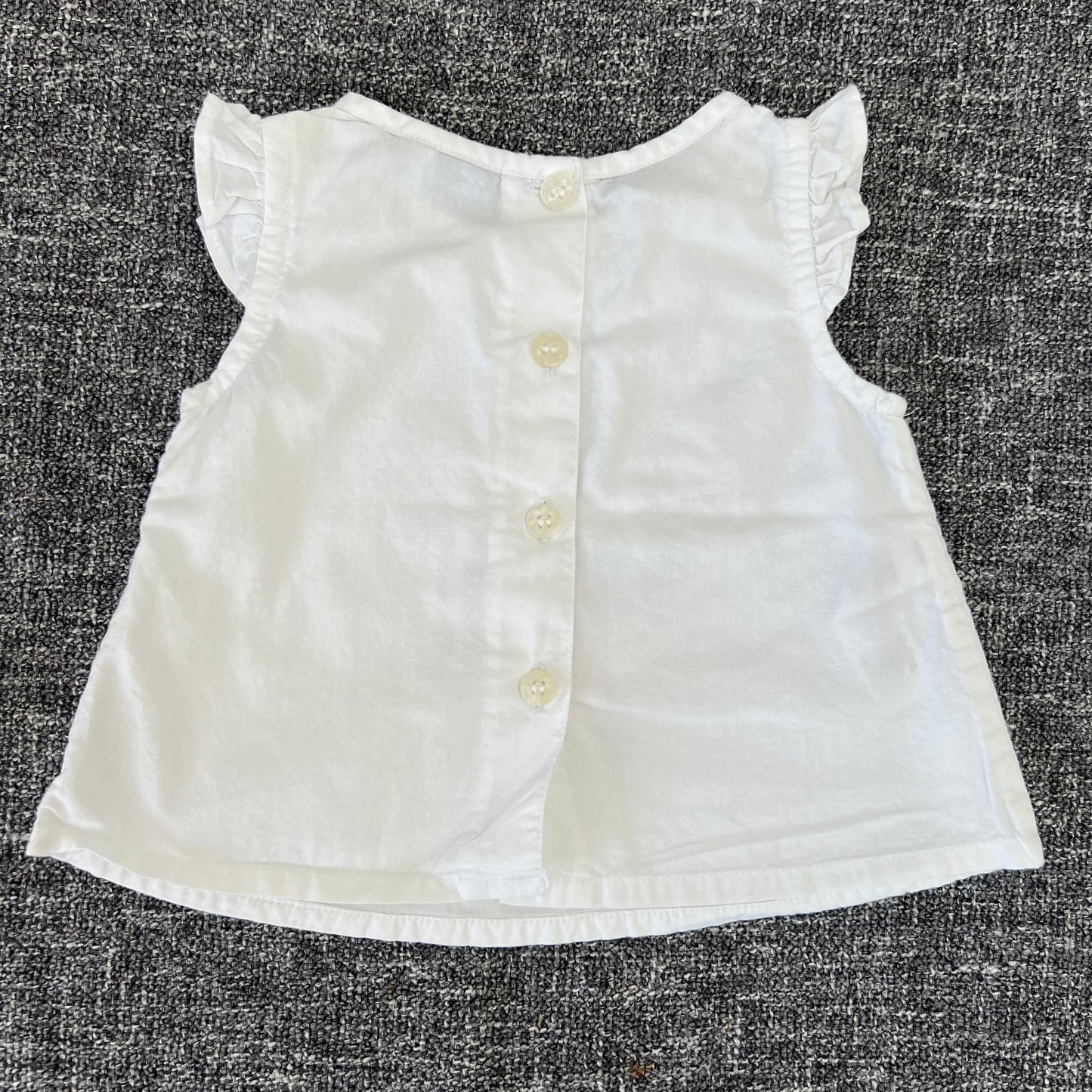 Girls 0-3 Month White Summer top