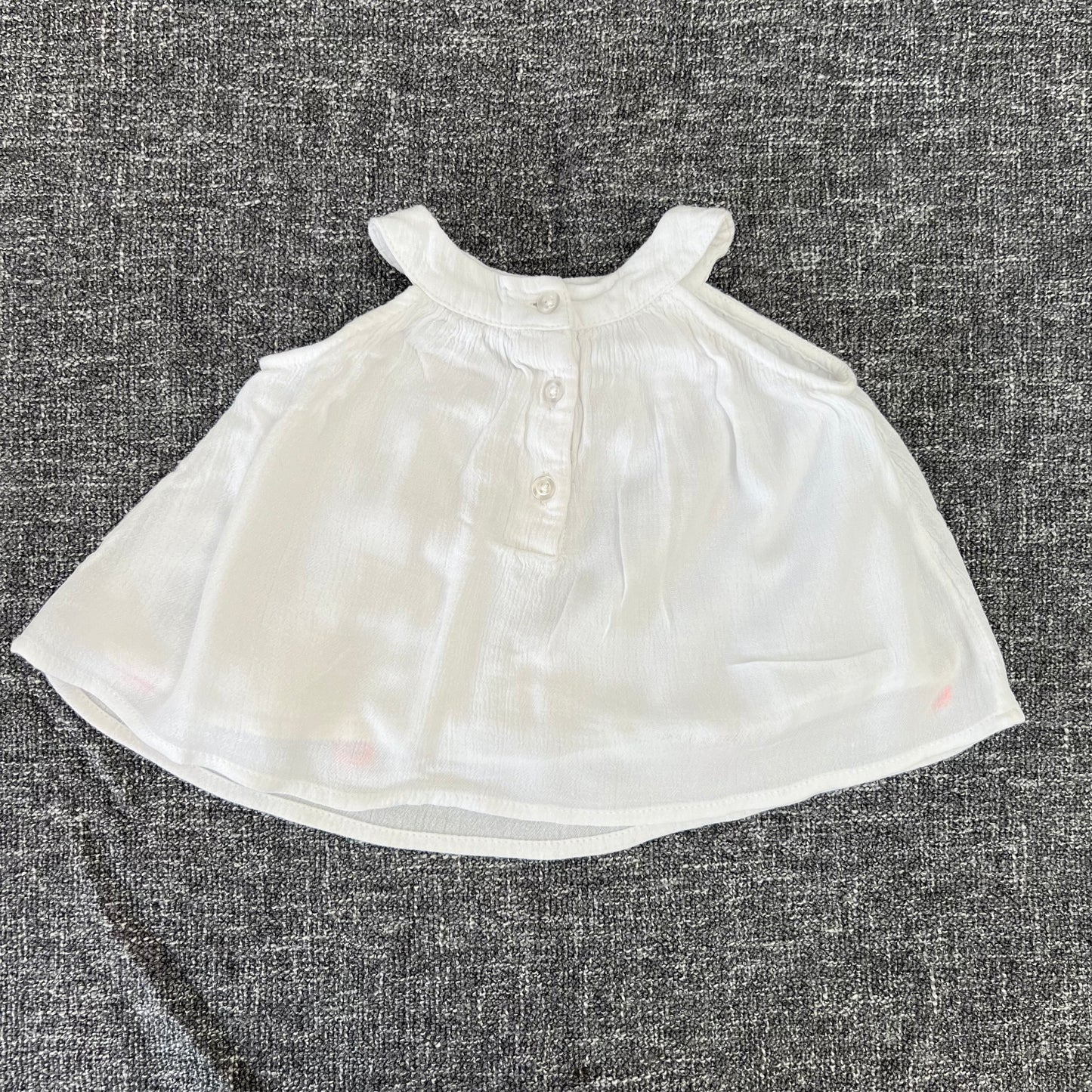 Girls 0-3 Month White Summer Top