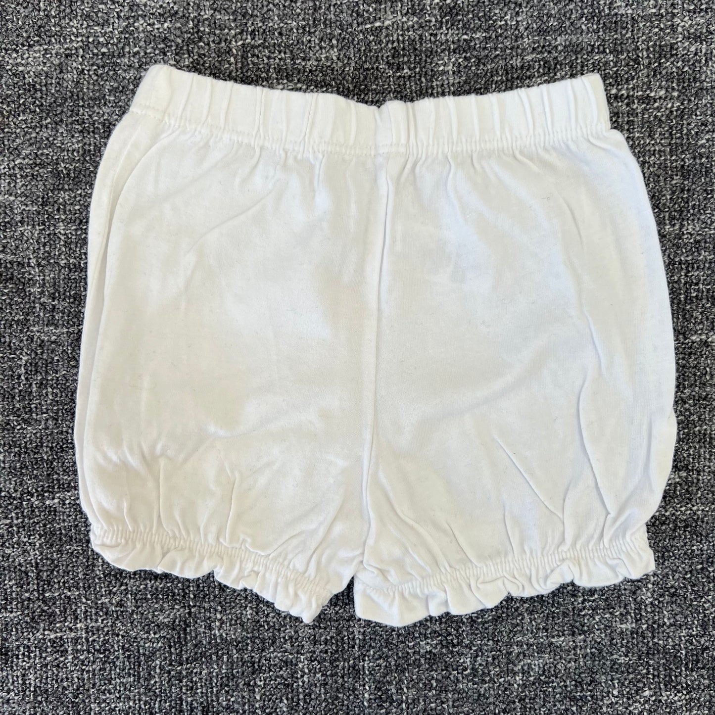 Girls 0-3 Month Plain White Shorts