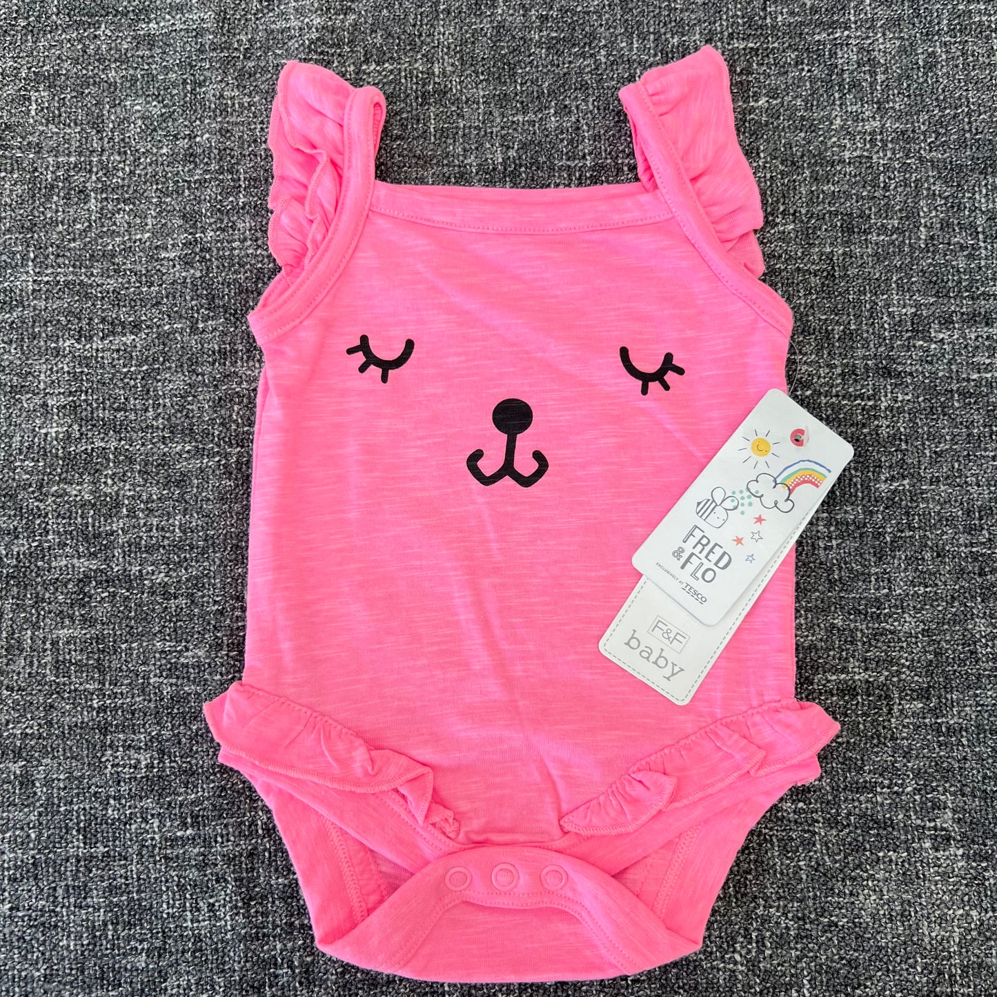 Girls 0-3 Month Pink Strappy Bodysuit NEW