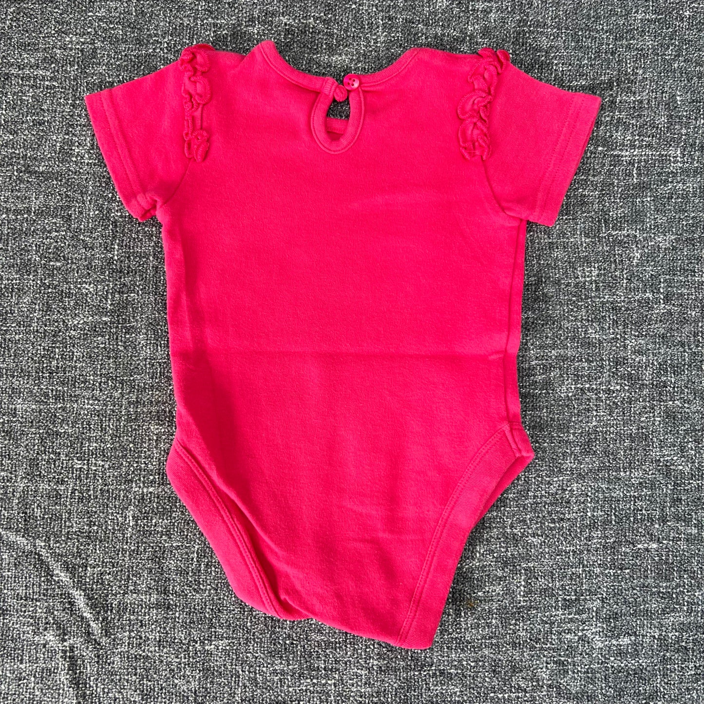 Girls 0-3 Month "Bee Happy" Pink Short Sleeved Bodysuit