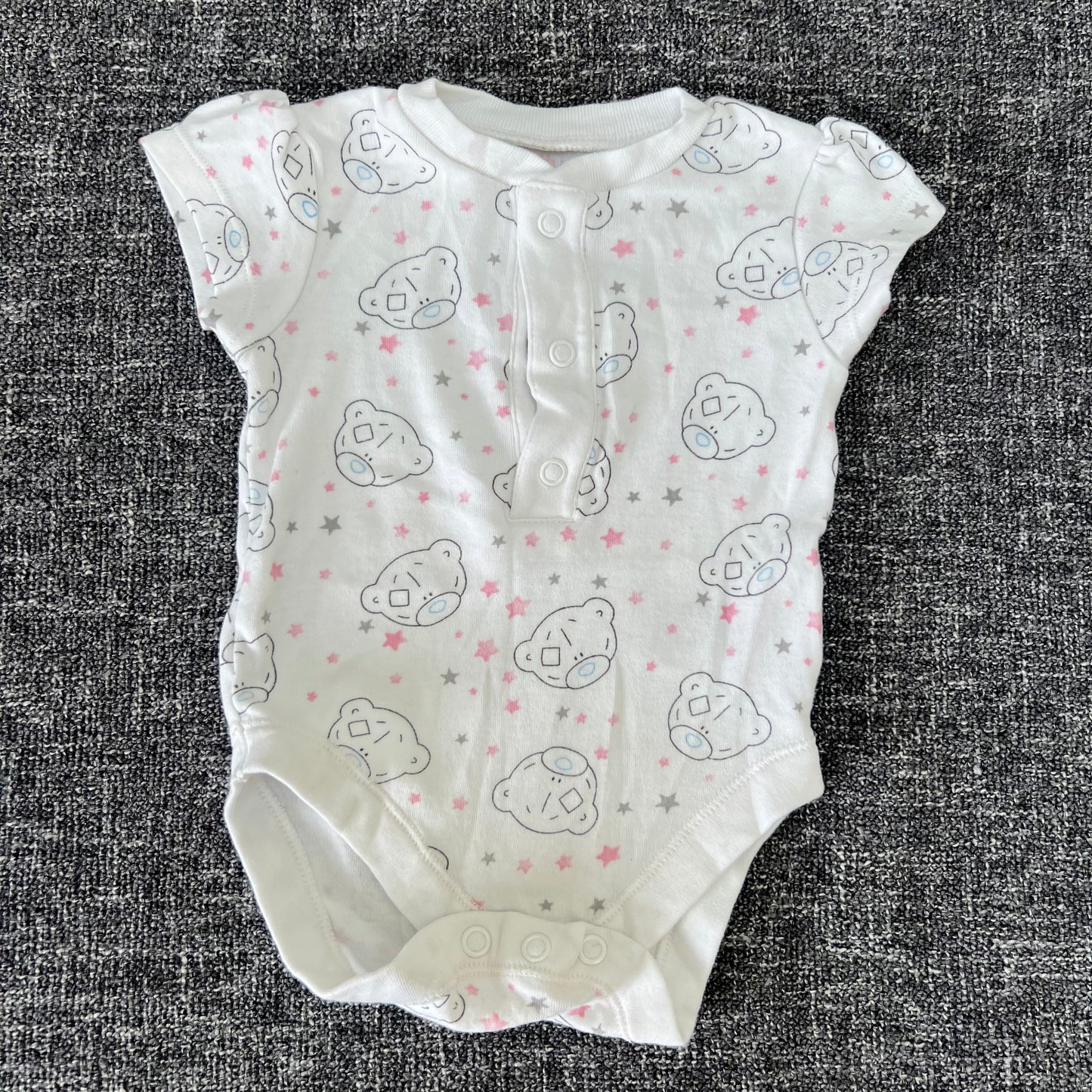 Girls 0-3 Month "Tatty Teddy" Short Sleeved Bodysuit