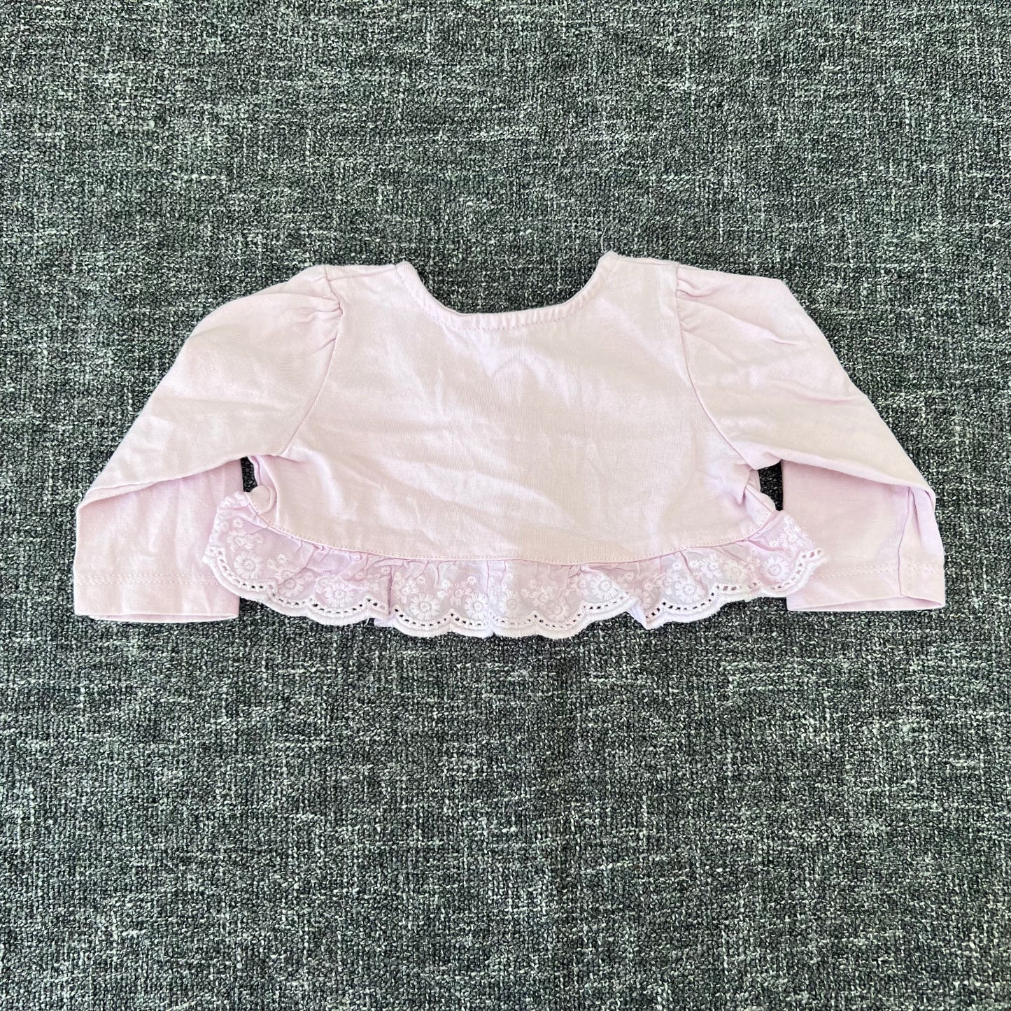 Girls 0-3 Month Pink Cropped Cardigan