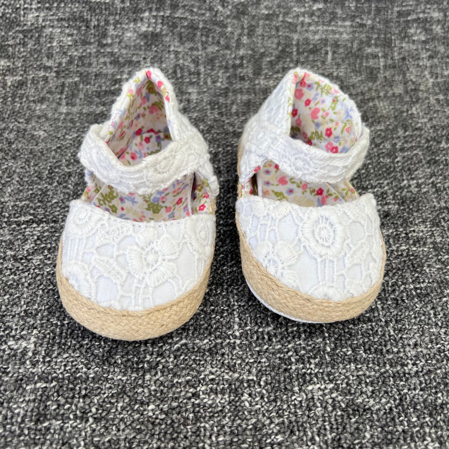 Girls 3-6 Month White Summer Pram Shoes